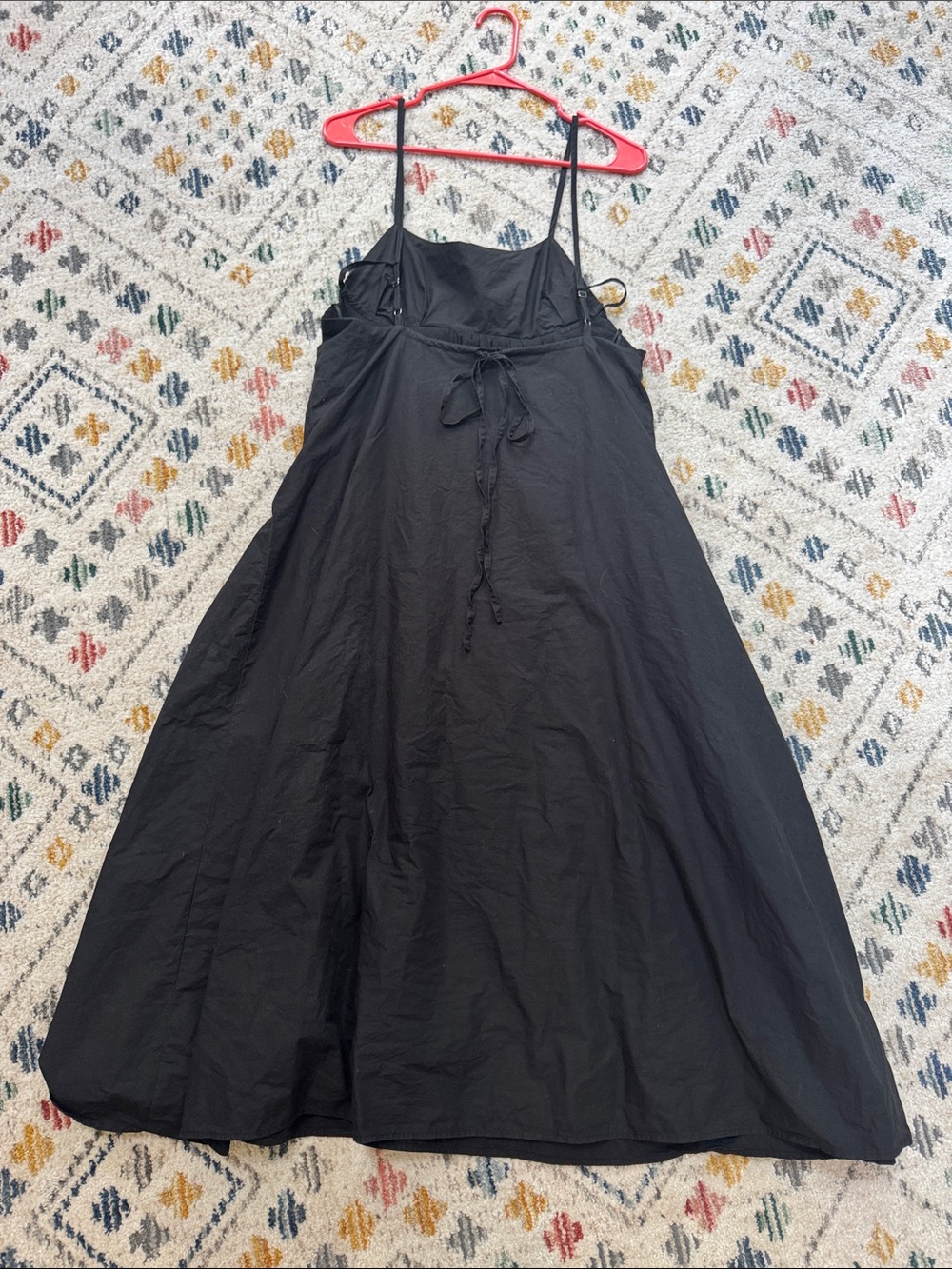 Angie Bauer Amalfi Dress Black Cotton Voile Open Back Maxi Dress Made in USA S - Picture 6 of 7